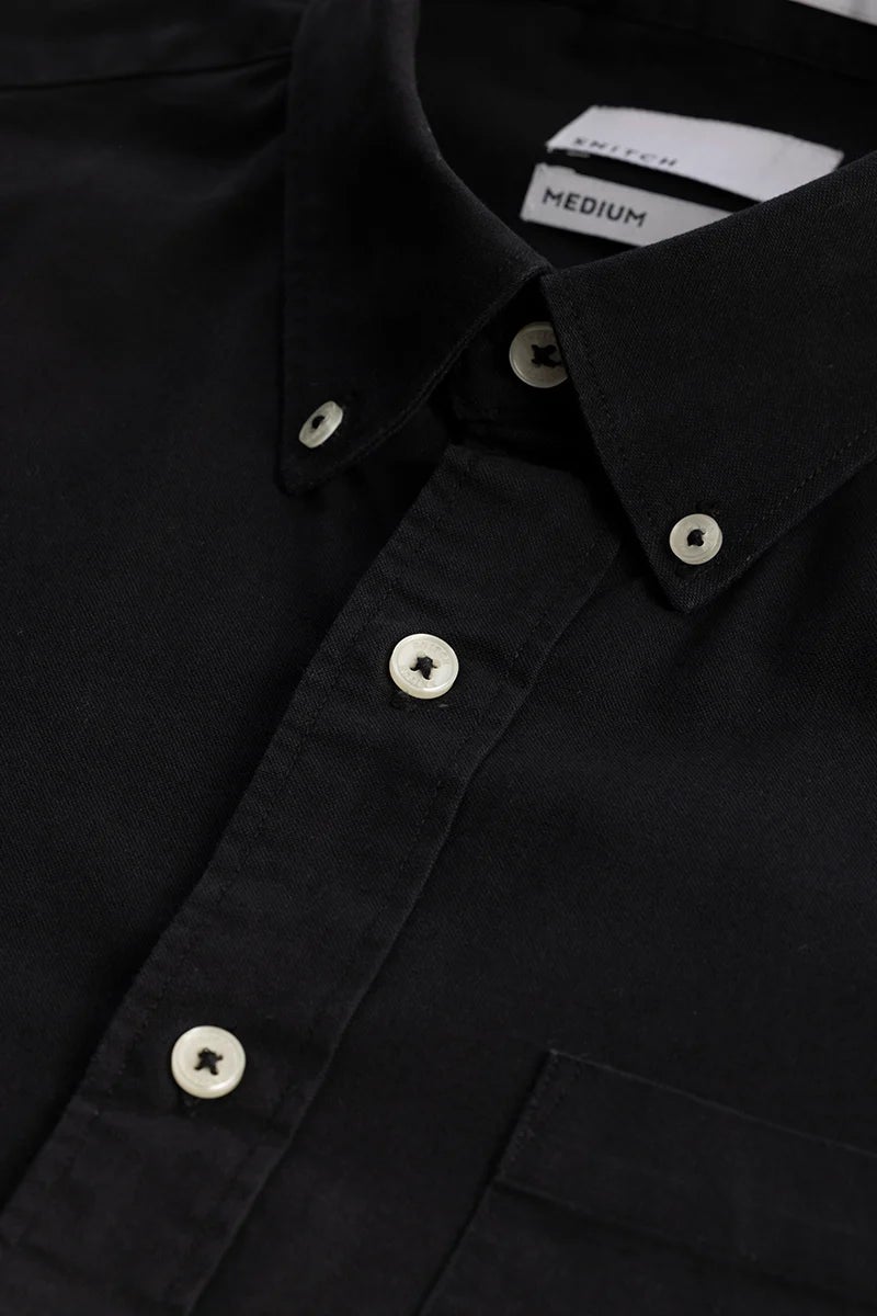 سنيتش قميص شيرتولو أسود سادة - Image 2